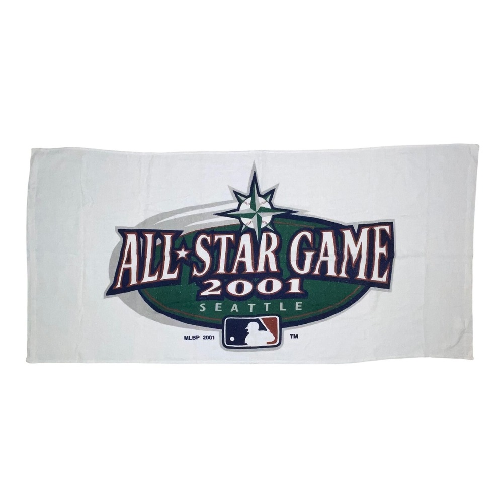 Vintage 2001 MLB All Star Game Seattle Beach‎ Towel Sherry Mfg Co White